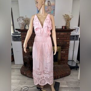 Future Collective Pink Smocked Dress -XL